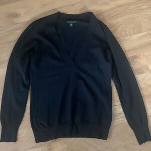 Classic Black V-Neck Sweater: Banana Republic
